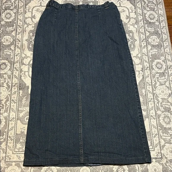 Classic Blues Dark Blue Denim Skirt No Split - Picture 6 of 8